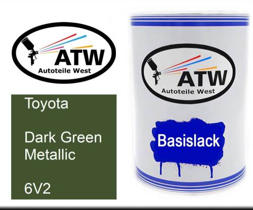 Toyota, Dark Green Metallic, 6V2: 500ml Lackdose, von ATW Autoteile West.